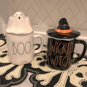 Rae Dunn Boo & Wicked witch mugs New
